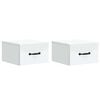 vidaXL Fali &eacute;jjeli szekr&eacute;ny 2 pcs Feh&eacute;r 34,5 x 33 x 20 cm Szerelt Fa