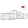 vidaXL 11 db &iacute;ves horganyzott vas gabion kos&aacute;r 200x50x40/60 cm