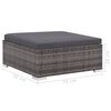vidaXL 6-részes szürke polyrattan kerti bútorszett párnákkal