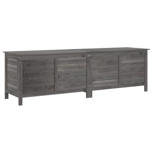vidaXL antracit t&ouml;m&ouml;r fenyőfa kerti t&aacute;rol&oacute;l&aacute;da 198,5 x 50 x 56,5 cm