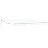 vidaXL Beh&uacute;zhat&oacute; napellenző Feh&eacute;r 400 &times; 300 cm Pamut &eacute;s Alum&iacute;nium