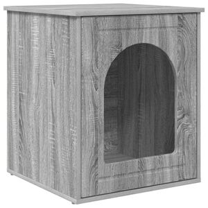 vidaXL Macska H&aacute;z Sz&uuml;rke Sonoma 53 x 52 x 62 cm Szerelt Fa