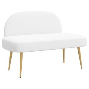 vidaXL K&aacute;rpitozott pad h&aacute;tt&aacute;ml&aacute;val Feh&eacute;r 110 x 60 x 76 cm