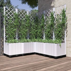 vidaXL feh&eacute;r polipropil&eacute;n r&aacute;csos kerti &uuml;ltetől&aacute;da 120 x 120 x 136 cm
