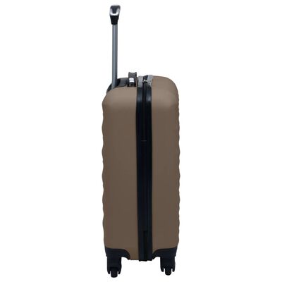 vidaXL 2 db barna ABS keményfalú gurulós bőrönd