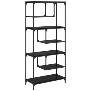 vidaXL K&ouml;nyvszekr&eacute;ny 6 szintes 81 x 36 x 176 cm Szerelt Fa Musta tammi