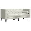 vidaXL 2 szem&eacute;lyes kr&eacute;msz&iacute;nű b&aacute;rsony Chesterfield kanap&eacute; p&aacute;rn&aacute;kkal