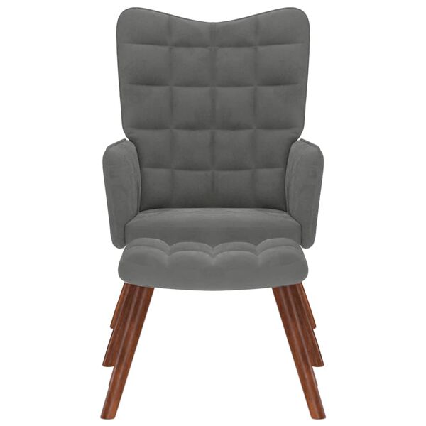 vidaXL s&ouml;t&eacute;tsz&uuml;rke b&aacute;rsony pihenőfotel zs&aacute;molynal