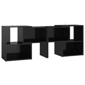vidaXL magasf&eacute;nyű fekete szerelt fa TV-szekr&eacute;ny 104 x 30 x 52 cm
