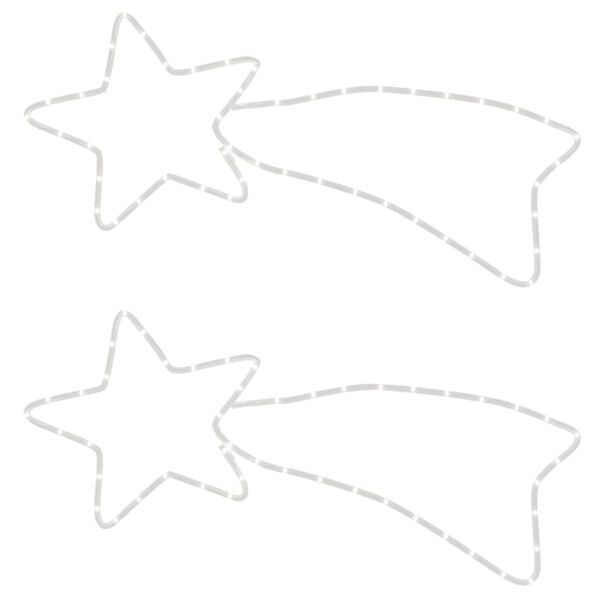 vidaXL 2 db meleg feh&eacute;r kar&aacute;csonyi &uuml;st&ouml;k&ouml;s 48 LED-del 65 x 28 cm