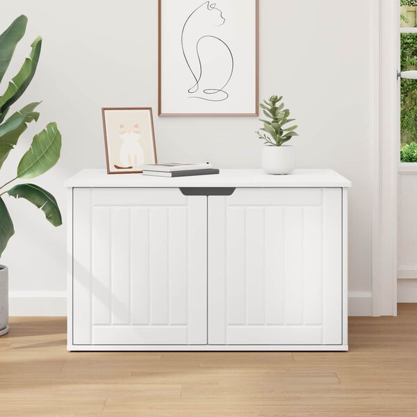 vidaXL Macska H&aacute;z Feh&eacute;r 85 x 55 x 50,5 cm Faanyag