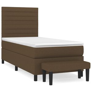 vidaXL s&ouml;t&eacute;tbarna sz&ouml;vet rug&oacute;s &aacute;gy matraccal 80 x 200 cm