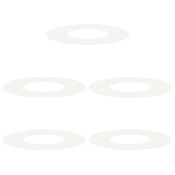 vidaXL Alkalmas lapos fa gyűrűkhez 5 pcs Feh&eacute;r &Oslash;30 / 60 cm Ac&eacute;l