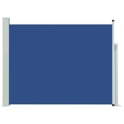 vidaXL kék kihúzható oldalsó teraszi napellenző 140 x 500 cm