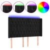 vidaXL fekete b&aacute;rsony LED-es fejt&aacute;mla 163x16x118/128 cm