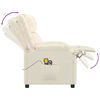 vidaXL krémszínű műbőr elektromos masszázsfotel