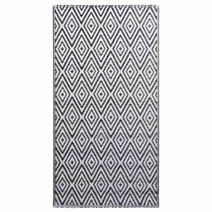 vidaXL fekete-feh&eacute;r ARAKIL PP k&uuml;lt&eacute;ri szőnyeg 120 x 180 cm