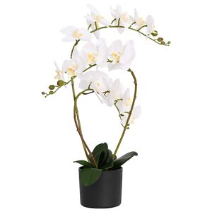 vidaXL Mesters&eacute;ges orchidea n&ouml;v&eacute;ny cser&eacute;pben Feh&eacute;r 45 x 15 x 65 cm