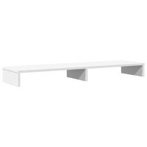 vidaXL feh&eacute;r szerelt fa monitor&aacute;llv&aacute;ny 100 x 27 x 10 cm