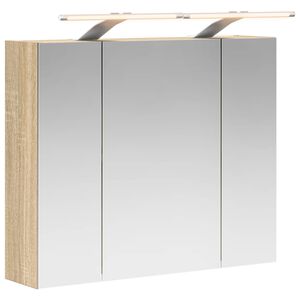 vidaXL F&uuml;rdőszobai t&uuml;k&ouml;rszekr&eacute;ny Sonoma t&ouml;lgy 60 x 14,5 x 50 cm