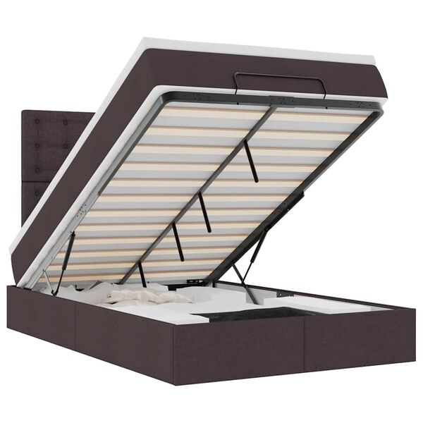 vidaXL Ottom&aacute;n &aacute;gykeret matraccal s&ouml;t&eacute;tbarna 120x200cm anyaggal