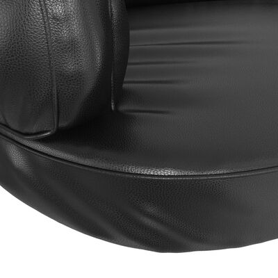 vidaXL fekete ergonomikus műbőr kutyaágy 88 x 65 cm