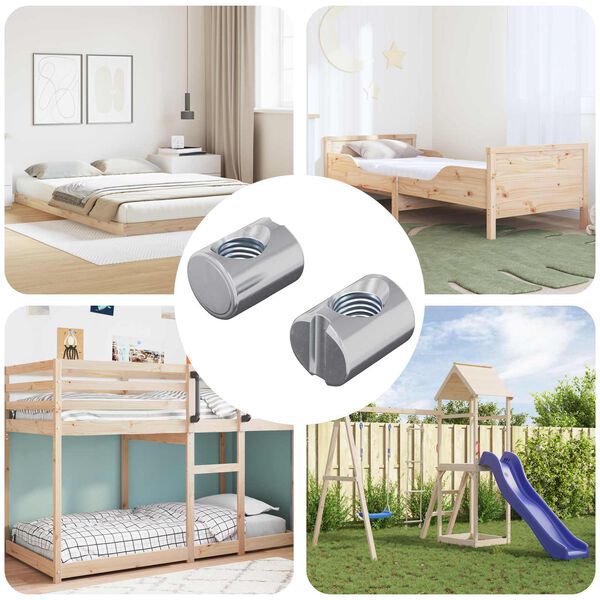 vidaXL Hord&oacute; any&aacute;k 2 pcs Ez&uuml;st M6 x 13 mm F&eacute;m