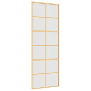 vidaXL aranysz&iacute;nű ESG tej&uuml;veg &eacute;s alum&iacute;nium tol&oacute;ajt&oacute; 76 x 205 cm