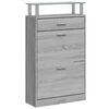 vidaXL sz&uuml;rke sonoma sz&iacute;nű szerelt fa cipősszekr&eacute;ny 63x24x104 cm