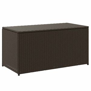 vidaXL barna polyrattan kerti t&aacute;rol&oacute;l&aacute;da 100 x 50 x 50 cm