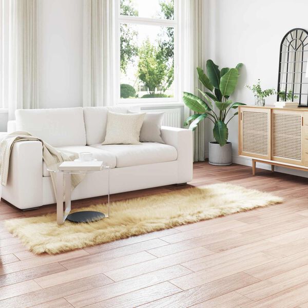 vidaXL Műgyapjú Szőnyeg Tafalla Krém 80 x 250 cm Poliészter