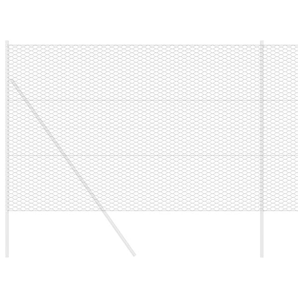 vidaXL Hexagon kerítés Szürke 1.6 x 50 m Acél