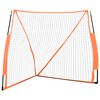 vidaXL narancs-fekete ac&eacute;l &eacute;s poli&eacute;szter baseball h&aacute;l&oacute; 183x182x183 cm