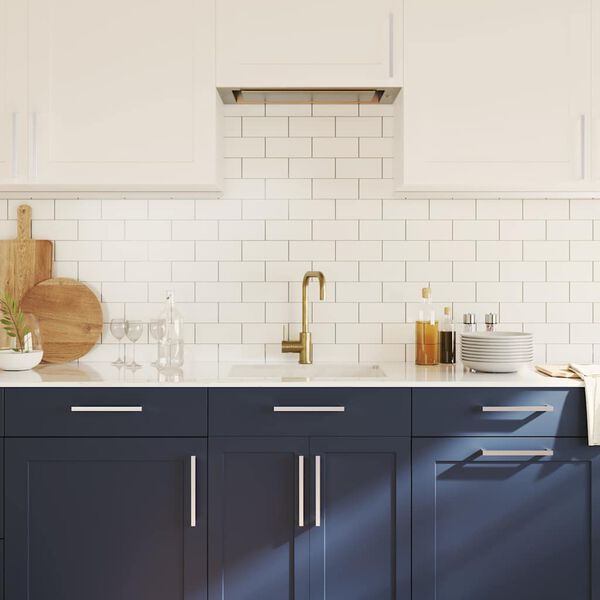 vidaXL 5 db ezüst rozsdamentes acél szekrényfogantyú 192 mm