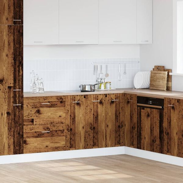 vidaXL &ldquo;Lyon&rdquo; antik fa sz&iacute;nű szerelt fa als&oacute;szekr&eacute;ny