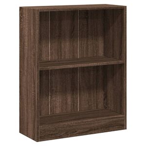 vidaXL barna t&ouml;lgysz&iacute;nű szerelt fa k&ouml;nyvespolc 60 x 24 x 76 cm