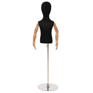 vidaXL &Aacute;ll&iacute;that&oacute; 120-157 cm Man&ouml;ken Alappal Egynemű PP Fekete