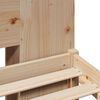 vidaXL tömör fenyőfa könyvespolcos ágy matrac nélkül 120 x 200 cm