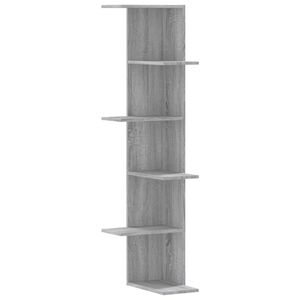 vidaXL sz&uuml;rke sonoma szerelt fa fali sarokpolc 36,5 x 36,5 x 140 cm