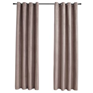 vidaXL 2 db t&oacute;psz&iacute;nű s&ouml;t&eacute;t&iacute;tőf&uuml;gg&ouml;ny f&eacute;mgyűrűkkel 140 x 175 cm