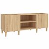 vidaXL sonoma t&ouml;lgyfa lemezszekr&eacute;ny 121 x 38 x 48 cm r&eacute;tegelt f&aacute;b&oacute;l