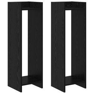 vidaXL N&ouml;v&eacute;ny&aacute;llv&aacute;ny Fekete T&ouml;lgy 30 x 30 x 100 cm M&eacute;rn&ouml;ki fa