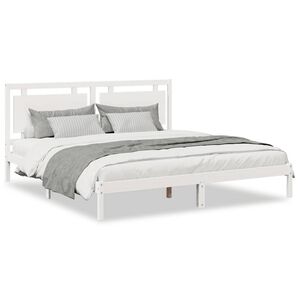 vidaXL feh&eacute;r t&ouml;m&ouml;r fa extra hossz&uacute; &aacute;gykeret matrac n&eacute;lk&uuml;l 200 x 220 cm