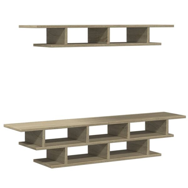 vidaXL f&uuml;st&ouml;s t&ouml;lgy sz&iacute;nű szerelt fa falra szerelhető TV-b&uacute;tor