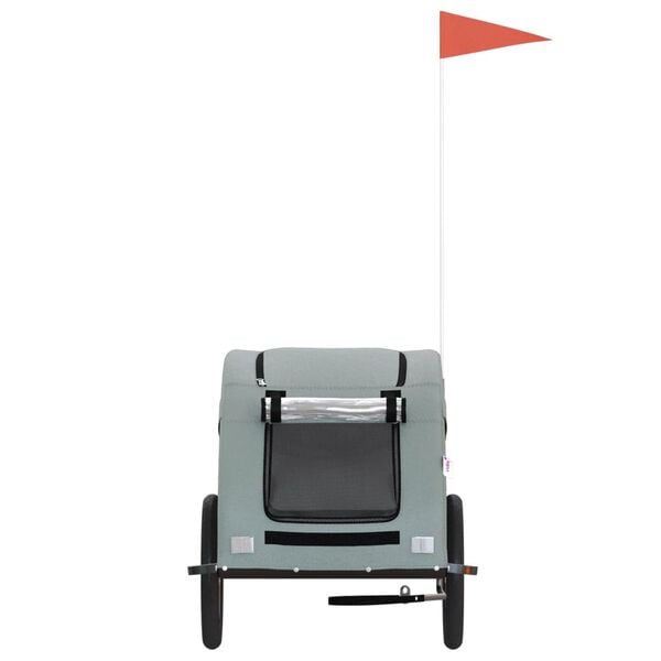 vidaXL szürke oxford szövet és vas kisállatszállító utánfutó