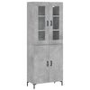 vidaXL betonsz&uuml;rke szerelt fa magasszekr&eacute;ny 69,5 x 34 x 180 cm