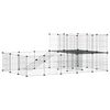 vidaXL 36 paneles fekete ac&eacute;l kis&aacute;llatketrec ajt&oacute;val 175 x 105 x 70 cm
