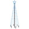 vidaXL k&eacute;k f&eacute;nyű kar&aacute;csonyfa t&uuml;sk&eacute;vel 108 LED-del 180 cm