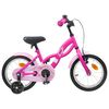 vidaXL Gyerek Bicikli 12 H&uuml;velyk 2-4 &eacute;ves korig S&ouml;t&eacute;t r&oacute;zsasz&iacute;n
