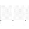 vidaXL L&aacute;nccelpes ker&iacute;t&eacute;s oszloppal 25 x 1,4 m PVC-bevonatos ac&eacute;l H&aacute;l&oacute;